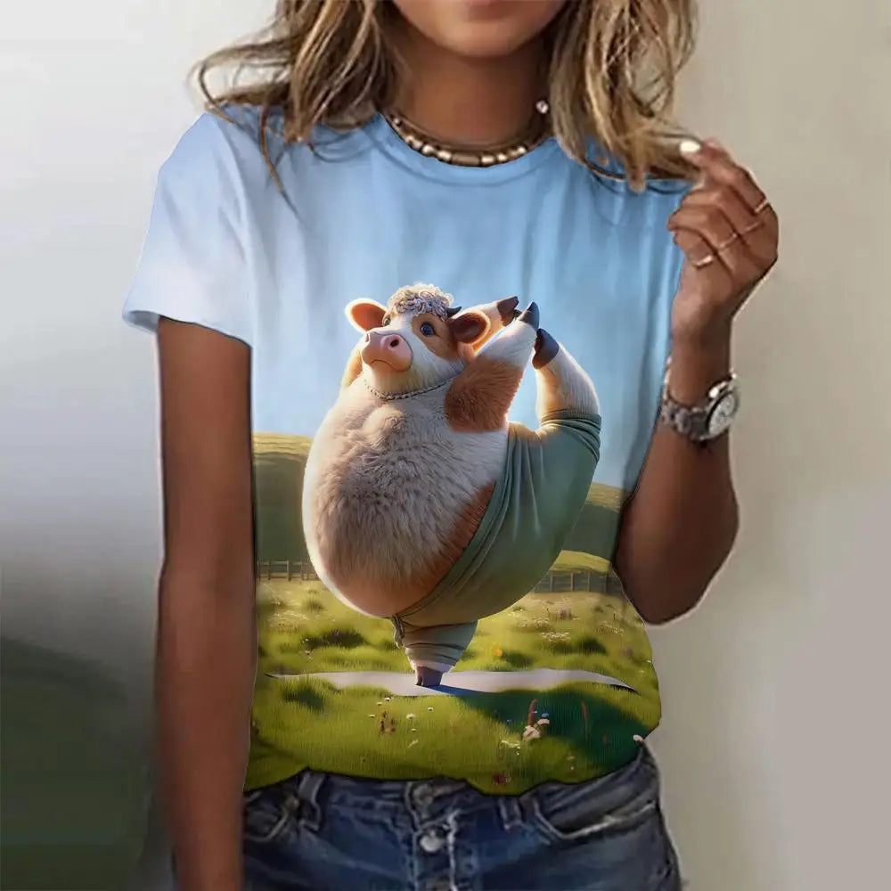 Cute Animal Animation Casual Unisex T-shirts (S-5XL) - ALOE WINGS STORE