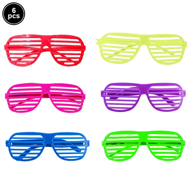 UV Glow Party Accessories Set – Neon Hat, Glasses, Bracelet, Necklace & Gloves for Birthday, Wedding & Festival Dress-Up Decor