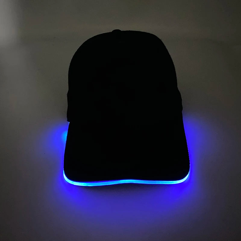 LED Light-Up Baseball Cap – Adjustable Glowing Hat for Parties, Night Runs & More!