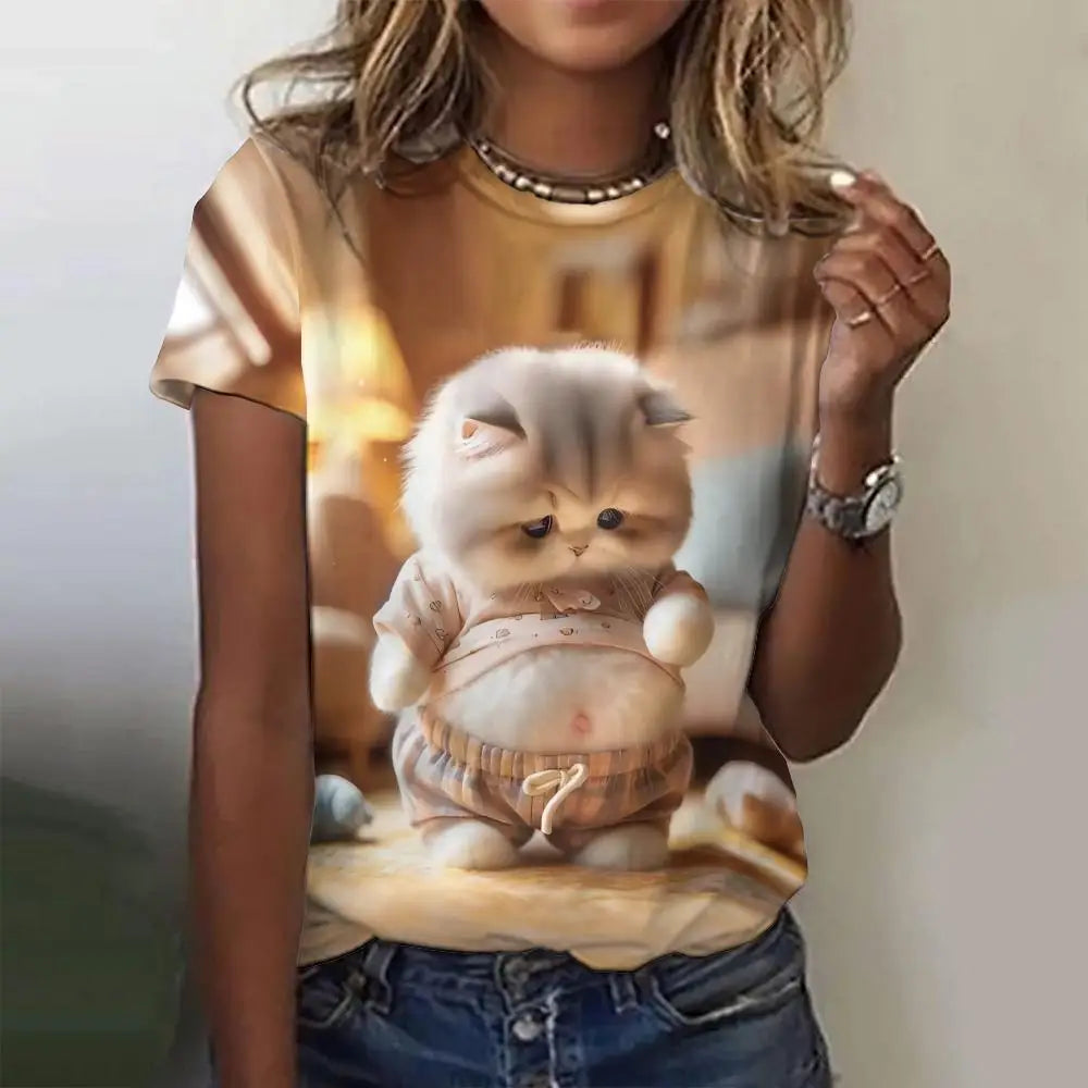 Cute Animal Animation Casual Unisex T-shirts (S-5XL) - ALOE WINGS STORE