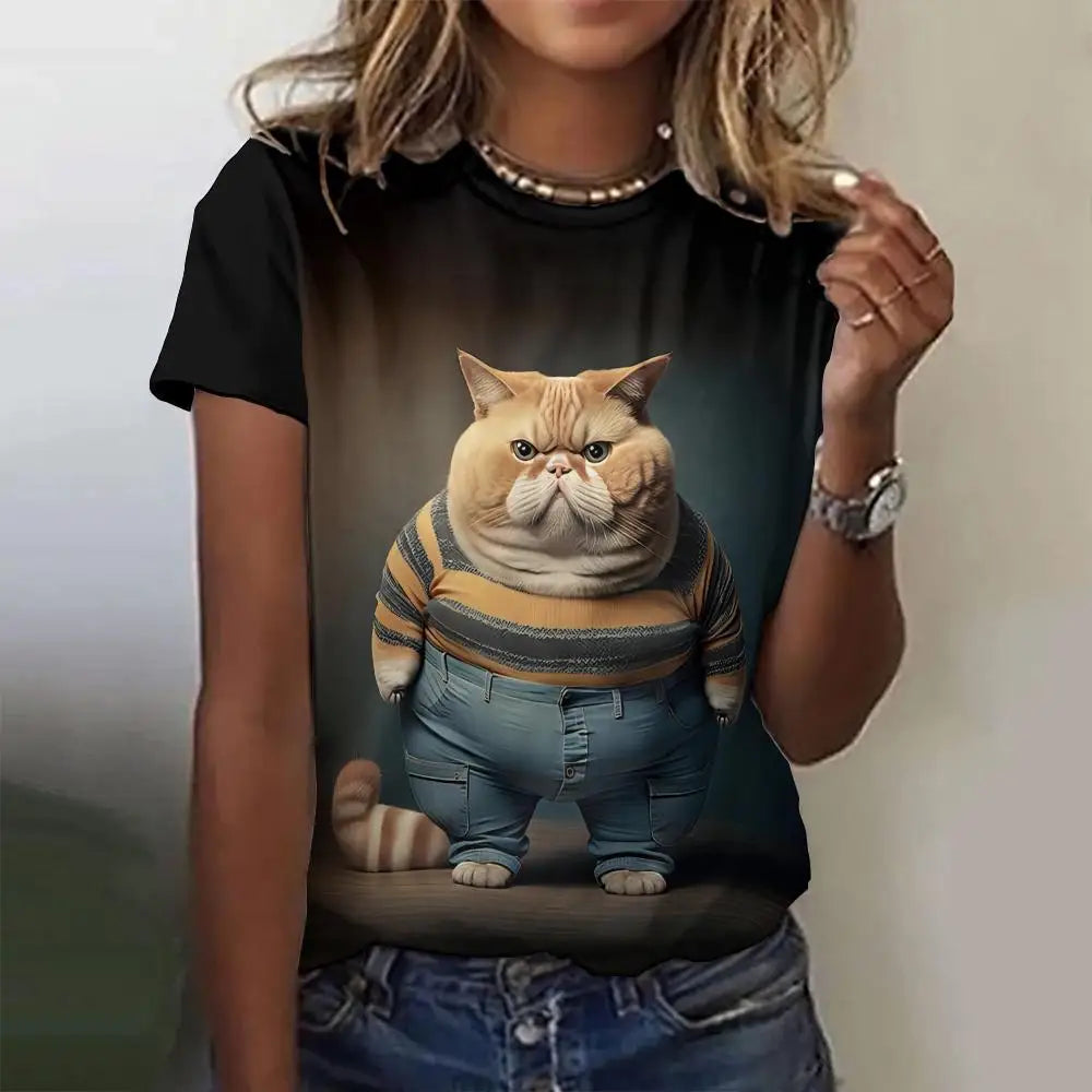 Cute Animal Animation Casual Unisex T-shirts (S-5XL) - ALOE WINGS STORE