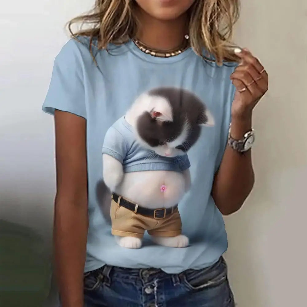 Cute Animal Animation Casual Unisex T-shirts (S-5XL) - ALOE WINGS STORE