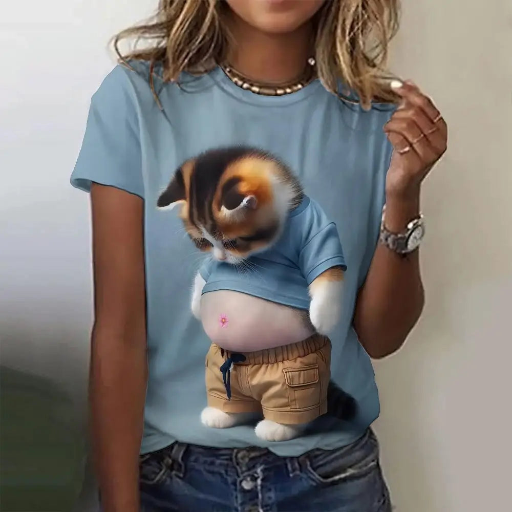 Cute Animal Animation Casual Unisex T-shirts (S-5XL) - ALOE WINGS STORE