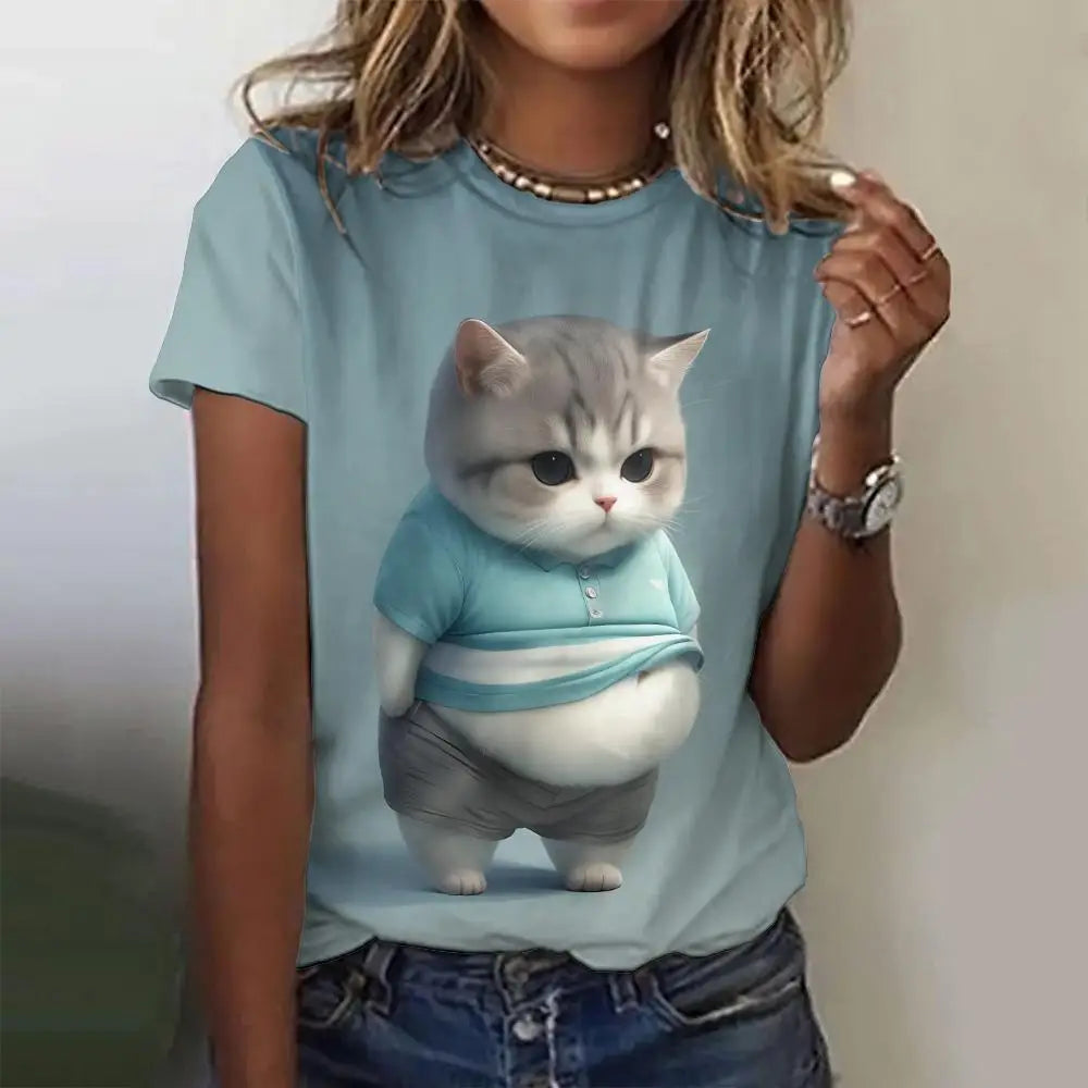 Cute Animal Animation Casual Unisex T-shirts (S-5XL) - ALOE WINGS STORE