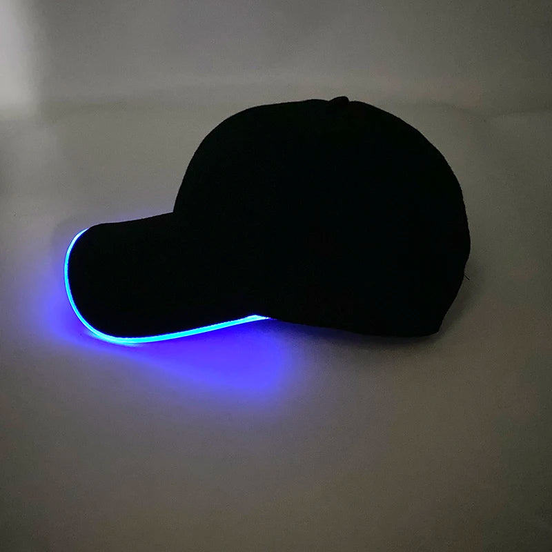 LED Light-Up Baseball Cap – Adjustable Glowing Hat for Parties, Night Runs & More!
