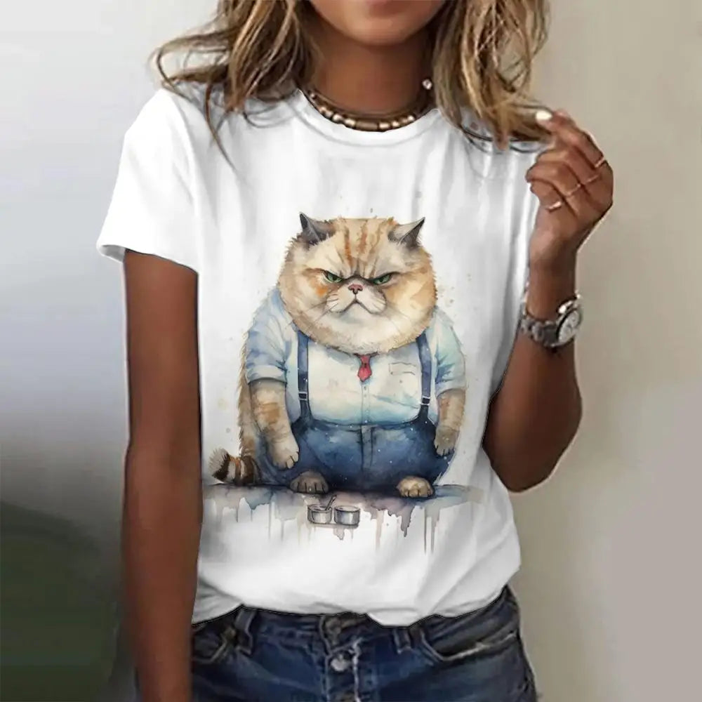 Cute Animal Animation Casual Unisex T-shirts (S-5XL) - ALOE WINGS STORE