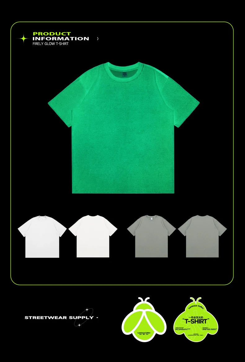 Glow-in-the-Dark T-Shirt – Luminous top made from Fluorescent Cotton Fabric