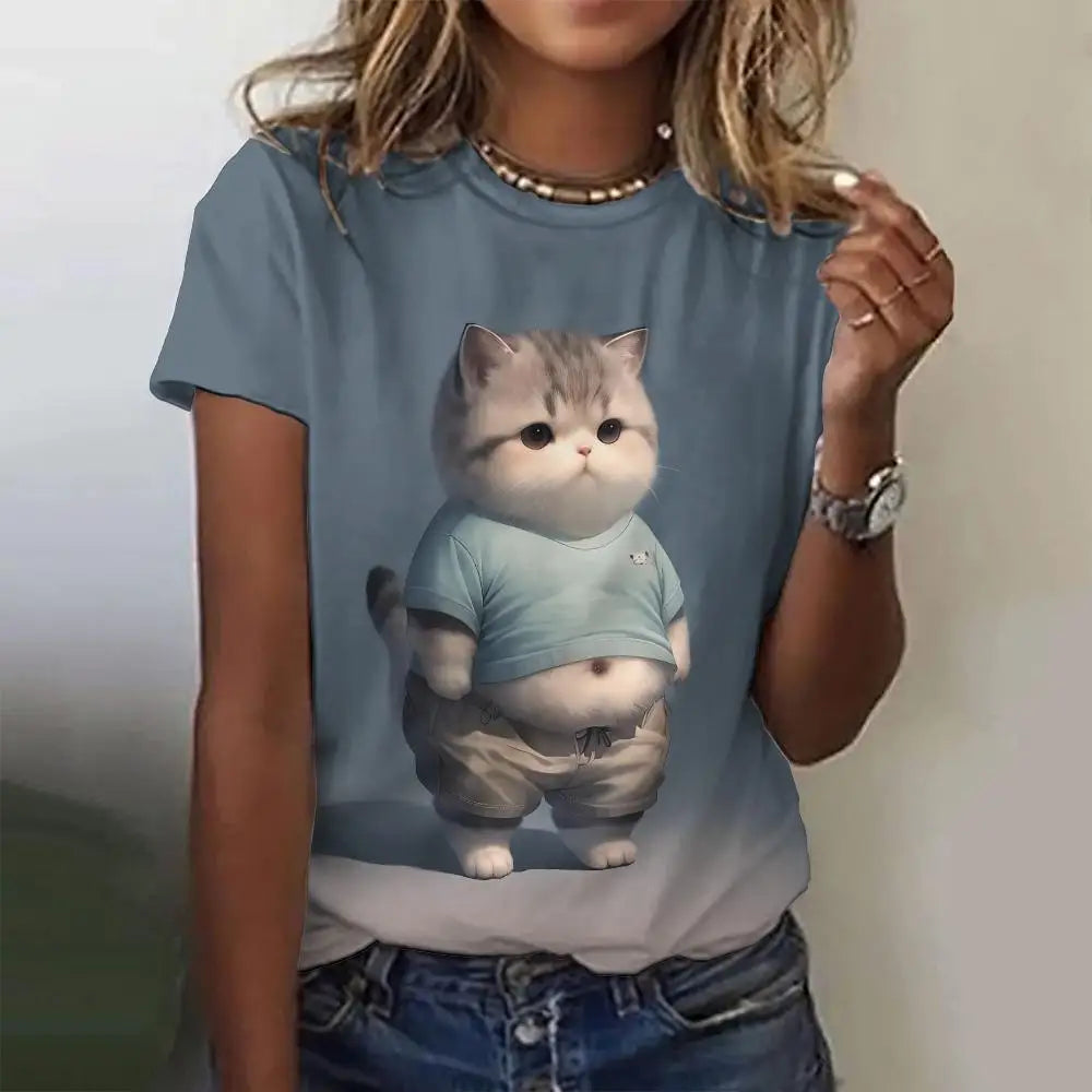 Cute Animal Animation Casual Unisex T-shirts (S-5XL) - ALOE WINGS STORE