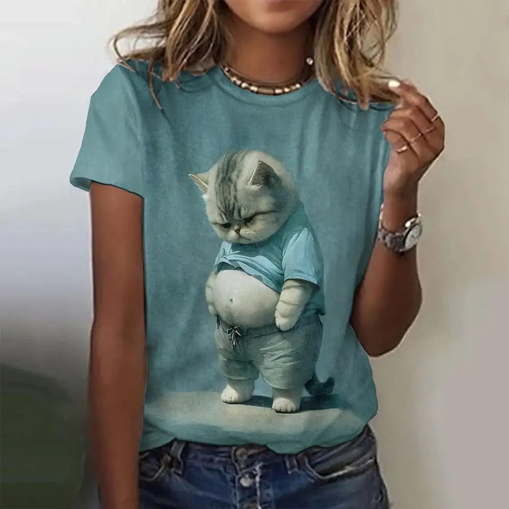 Cute Animal Animation Casual Unisex T-shirts (S-5XL) - ALOE WINGS STORE