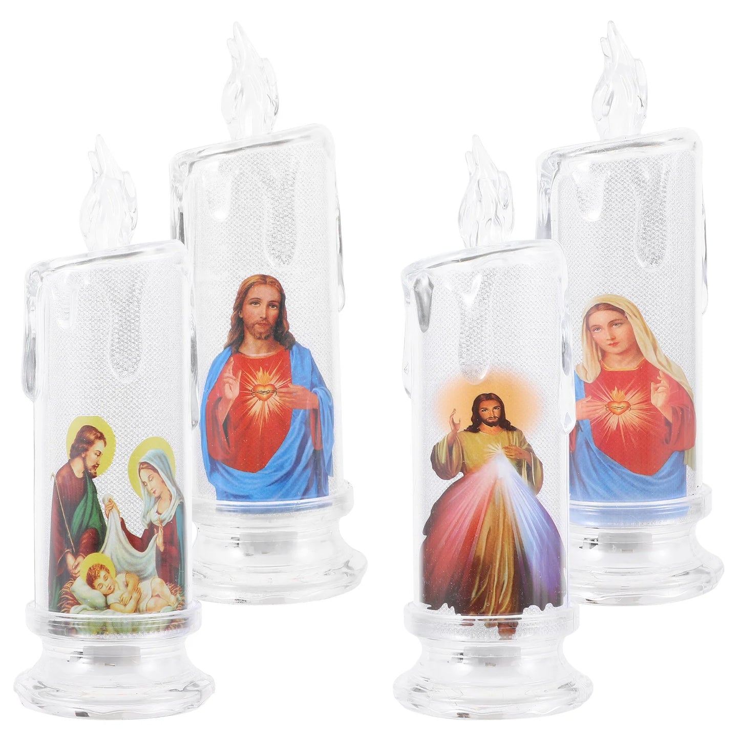 4 Pcs LED Jesus Lanterns for Holy Night - ALOE WINGS STORE