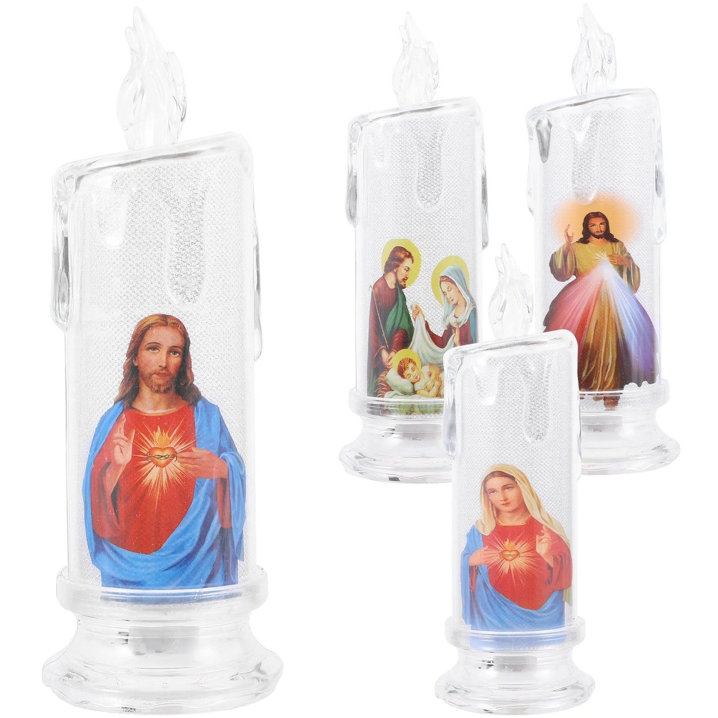 4 Pcs LED Jesus Lanterns for Holy Night - ALOE WINGS STORE