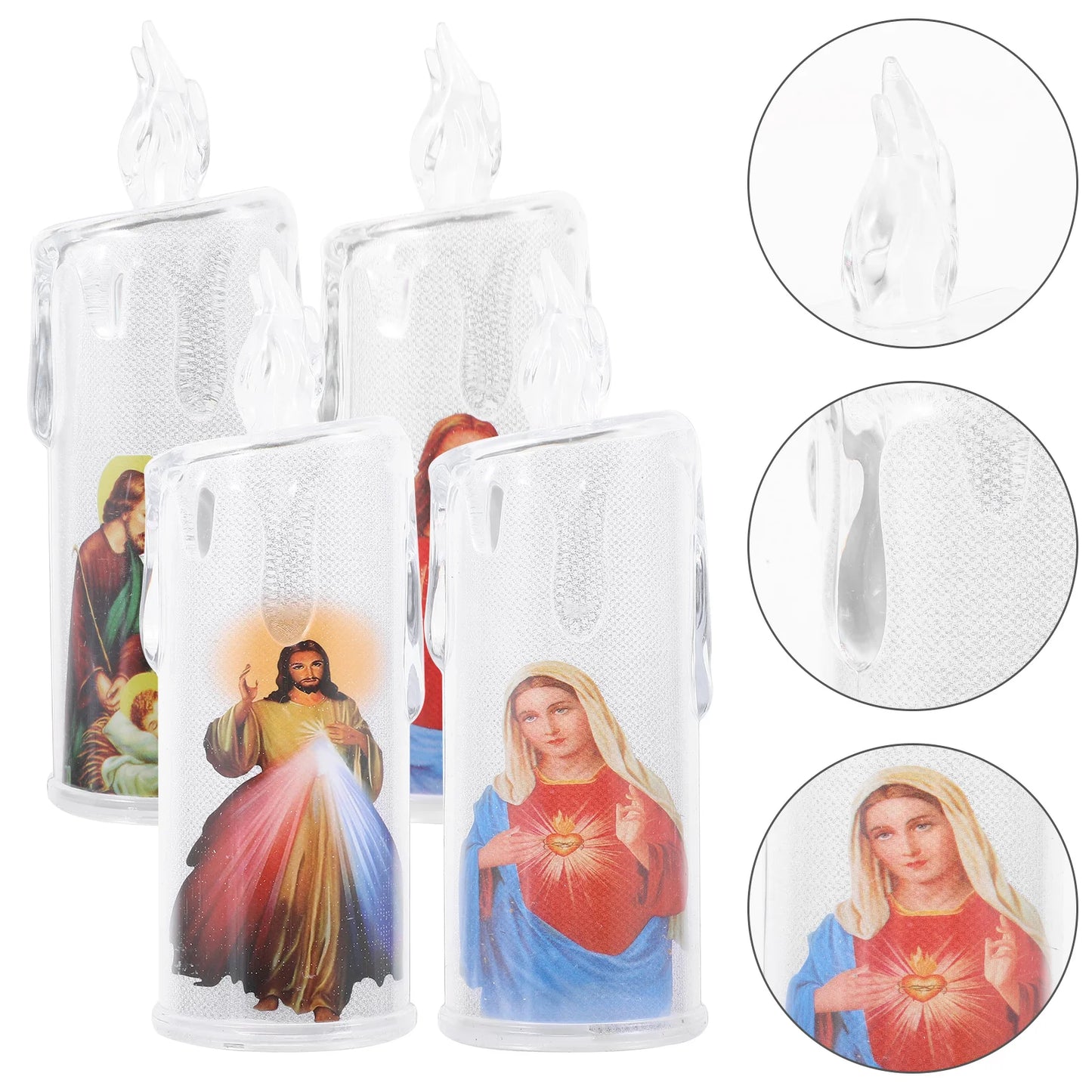 4 Pcs LED Jesus Lanterns for Holy Night - ALOE WINGS STORE