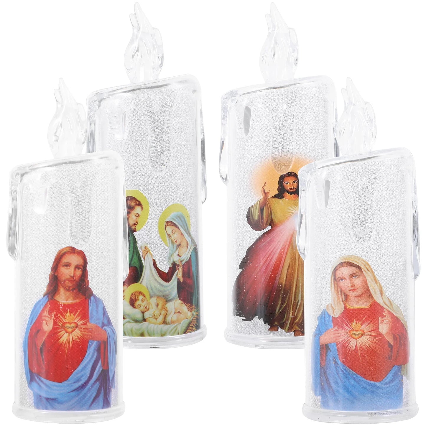 4 Pcs LED Jesus Lanterns for Holy Night - ALOE WINGS STORE