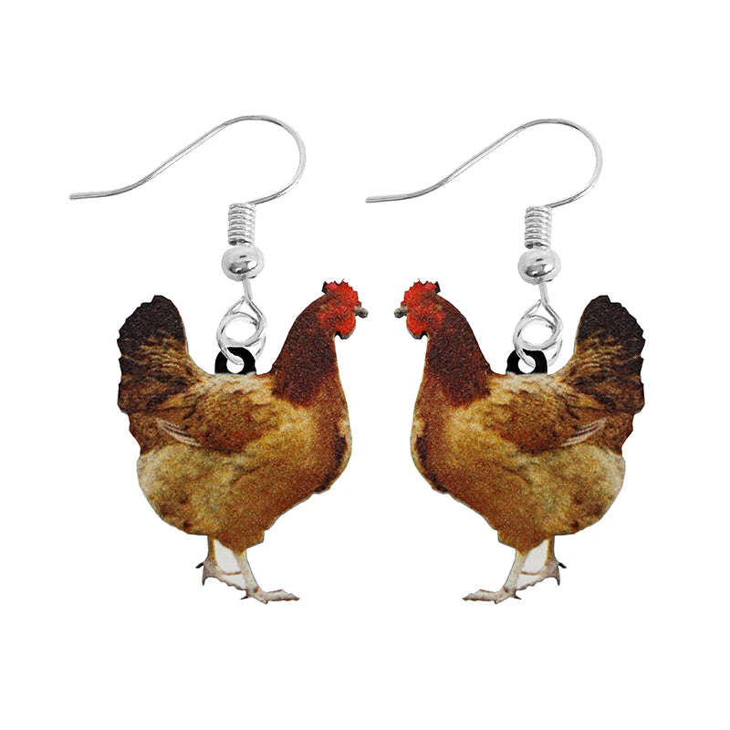 Animal-Themed Dangle Drop Earrings – Rabbit, Parrot, Bird, Frog, Butterfly & Other Animal Designs - ALOE WINGS STORE