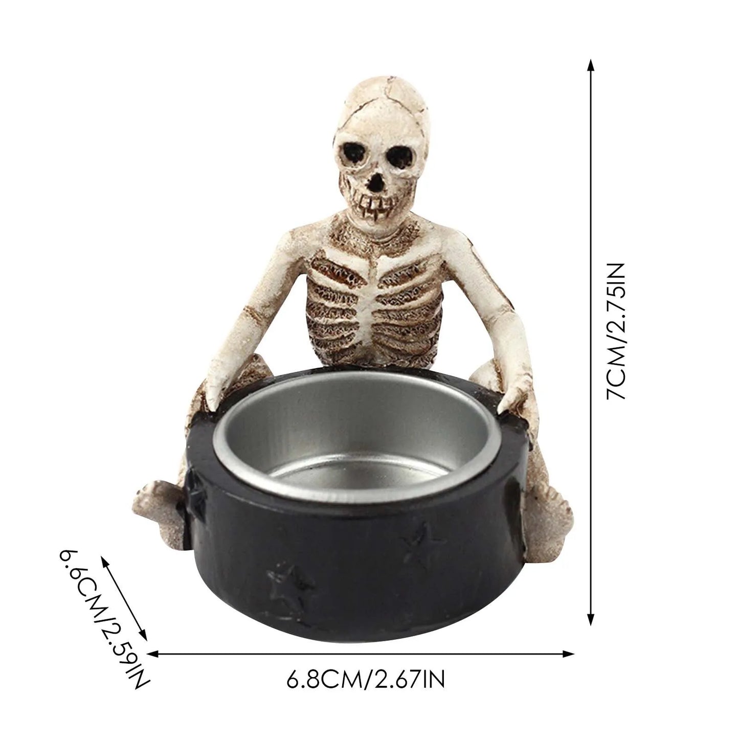 Gothic Skeletons Candlestick Holder - ALOE WINGS STORE