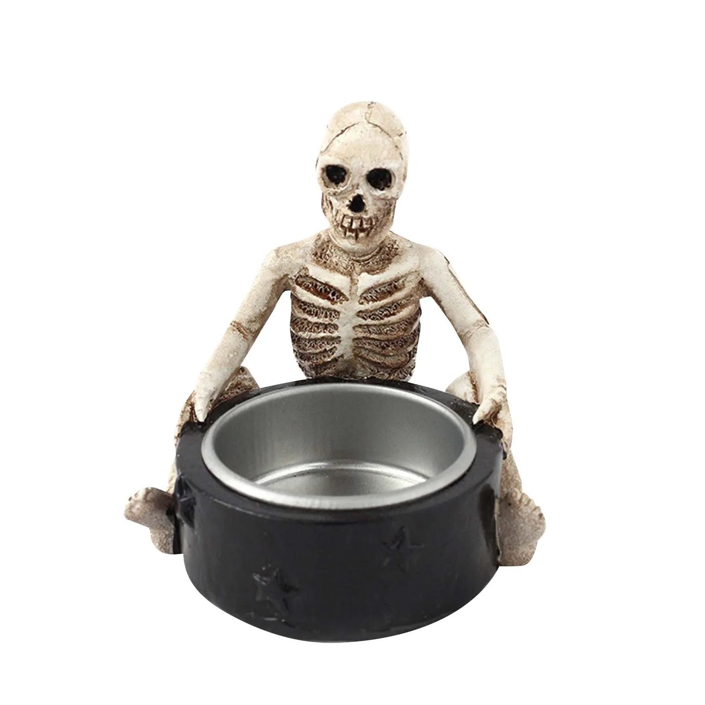 Gothic Skeletons Candlestick Holder - ALOE WINGS STORE