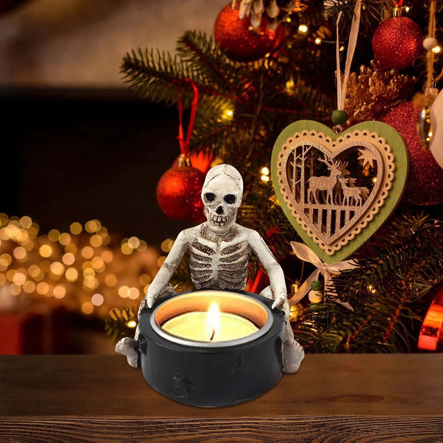 Gothic Skeletons Candlestick Holder - ALOE WINGS STORE