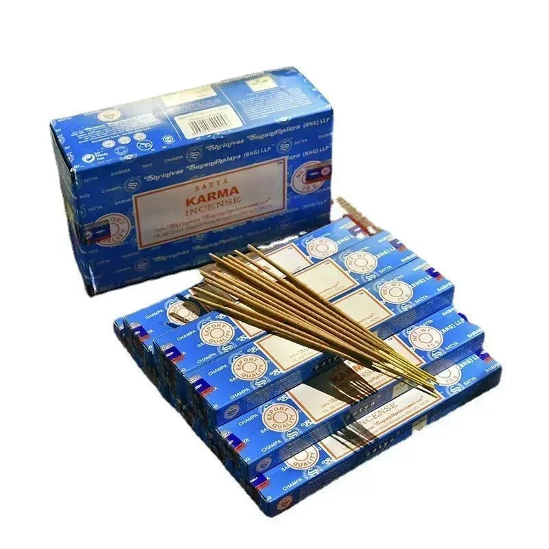 Box Of Satya Handmade Indian Incense Sticks (12 packets in a Large Box) SELECTION - ALOE WINGS STORE