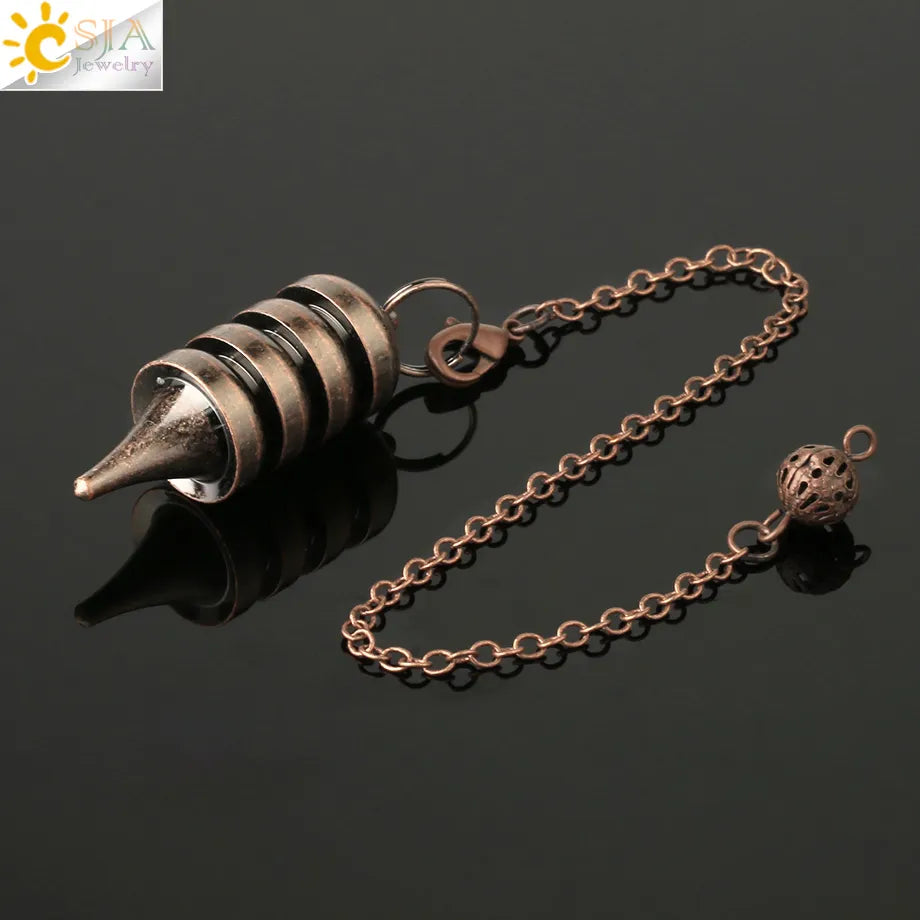 Metal Pendulum for Dowsing SELECTION - ALOE WINGS STORE