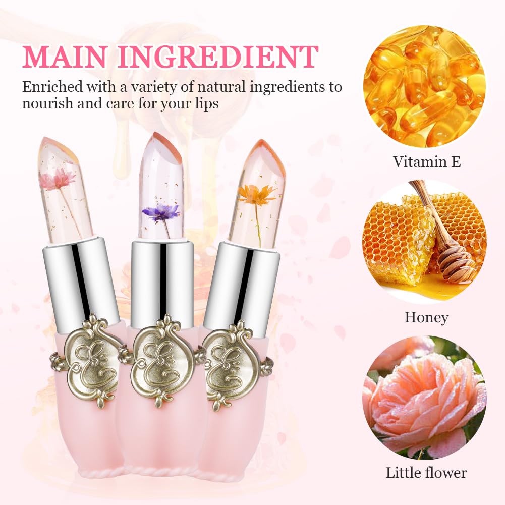 Flower Power Lip Gloss: 6-Piece Temperature-Changing Set - ALOE WINGS STORE