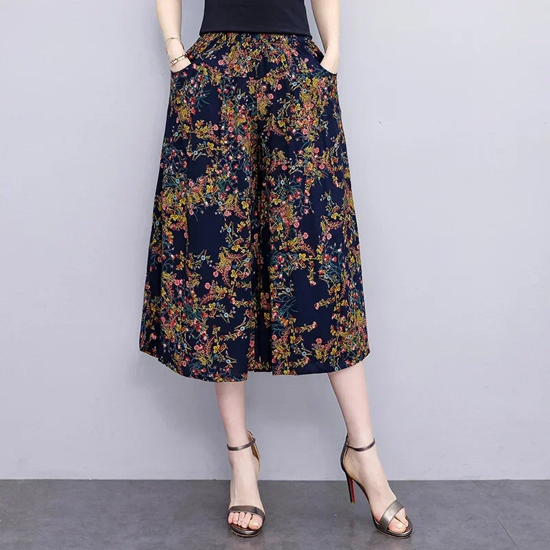 Women's Trendy Casual Elastic Loose-Fit Vintage
High-Waisted Wide Leg Trousers Selection - ALOE WINGS STORE