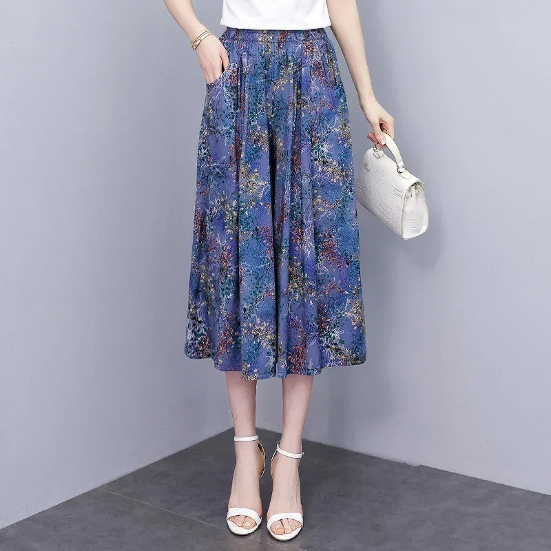Women's Trendy Casual Elastic Loose-Fit Vintage
High-Waisted Wide Leg Trousers Selection - ALOE WINGS STORE