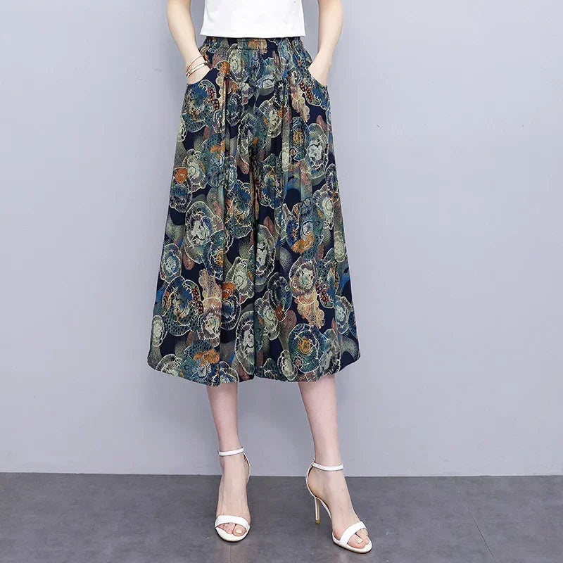 Women's Trendy Casual Elastic Loose-Fit Vintage
High-Waisted Wide Leg Trousers Selection - ALOE WINGS STORE