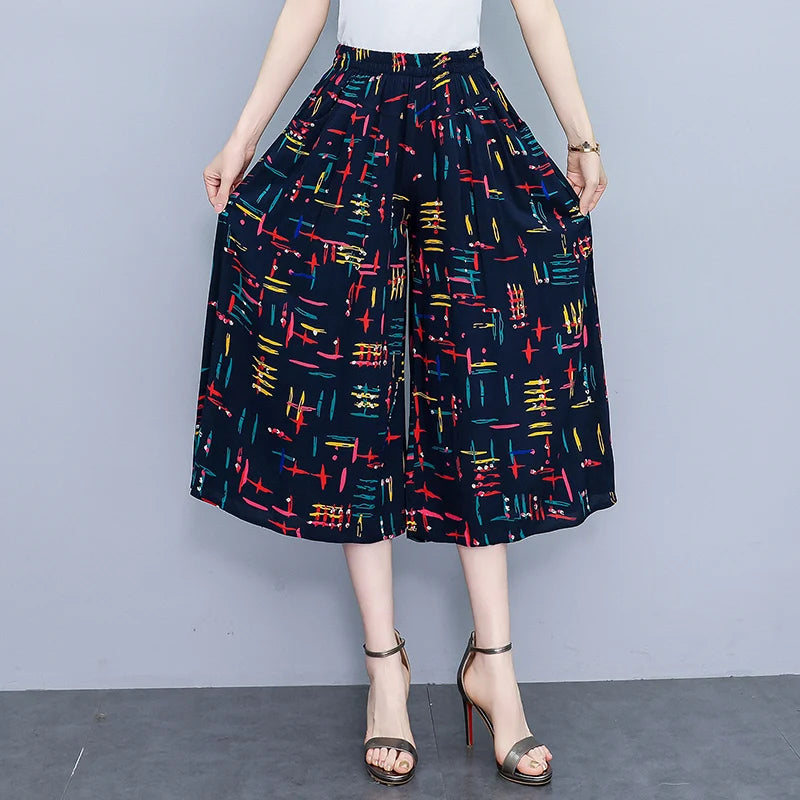 Women's Trendy Casual Elastic Loose-Fit Vintage
High-Waisted Wide Leg Trousers Selection - ALOE WINGS STORE
