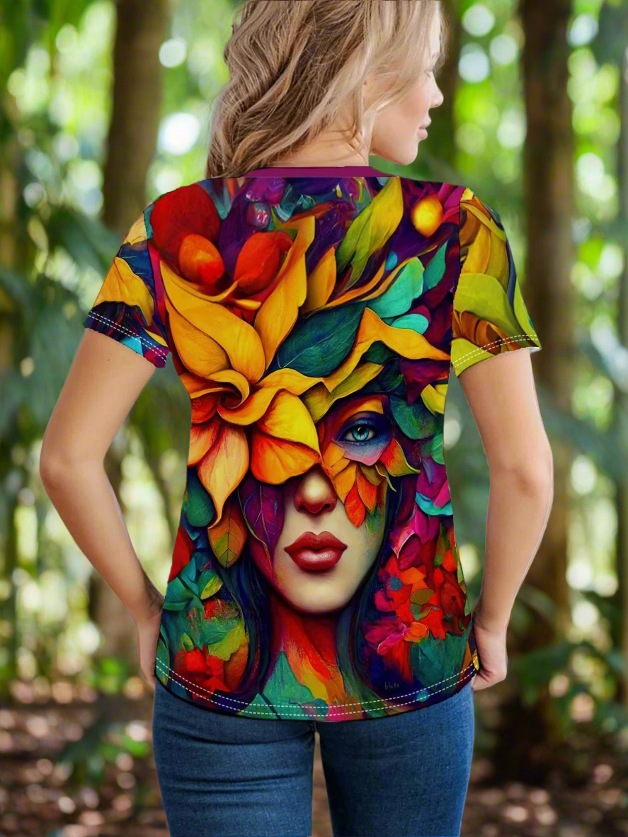 Female Floral Designs T-Shirt (XXS - 3XL) - ALOE WINGS STORE