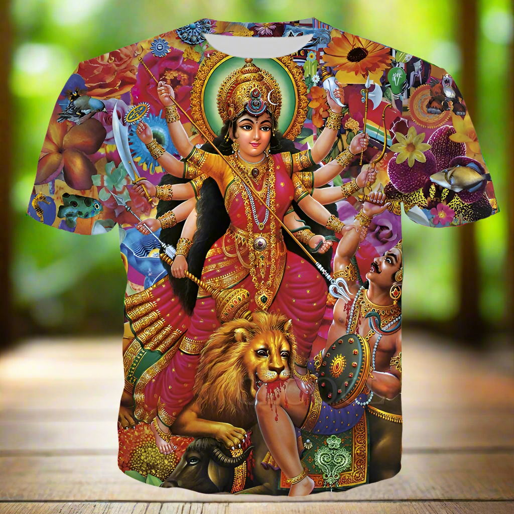 Divine Vibes: Indian Goddesses 3D Print T-Shirt (Unisex Harajuku Fashion)