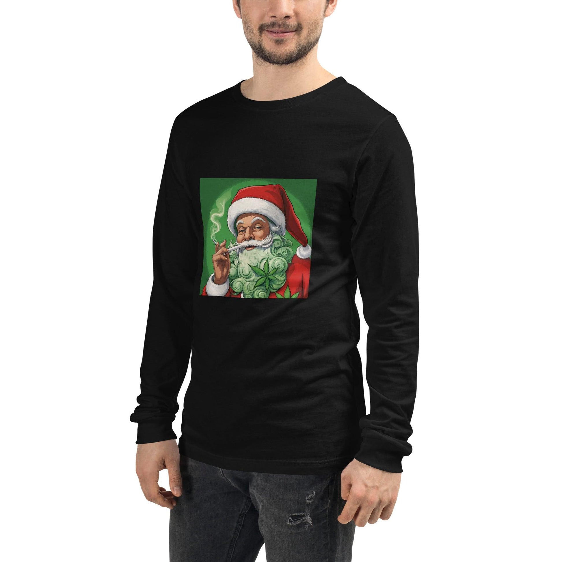 Custom-made: Santa High Unisex Long Sleeve T-Shirt-ALOE WINGS STORE