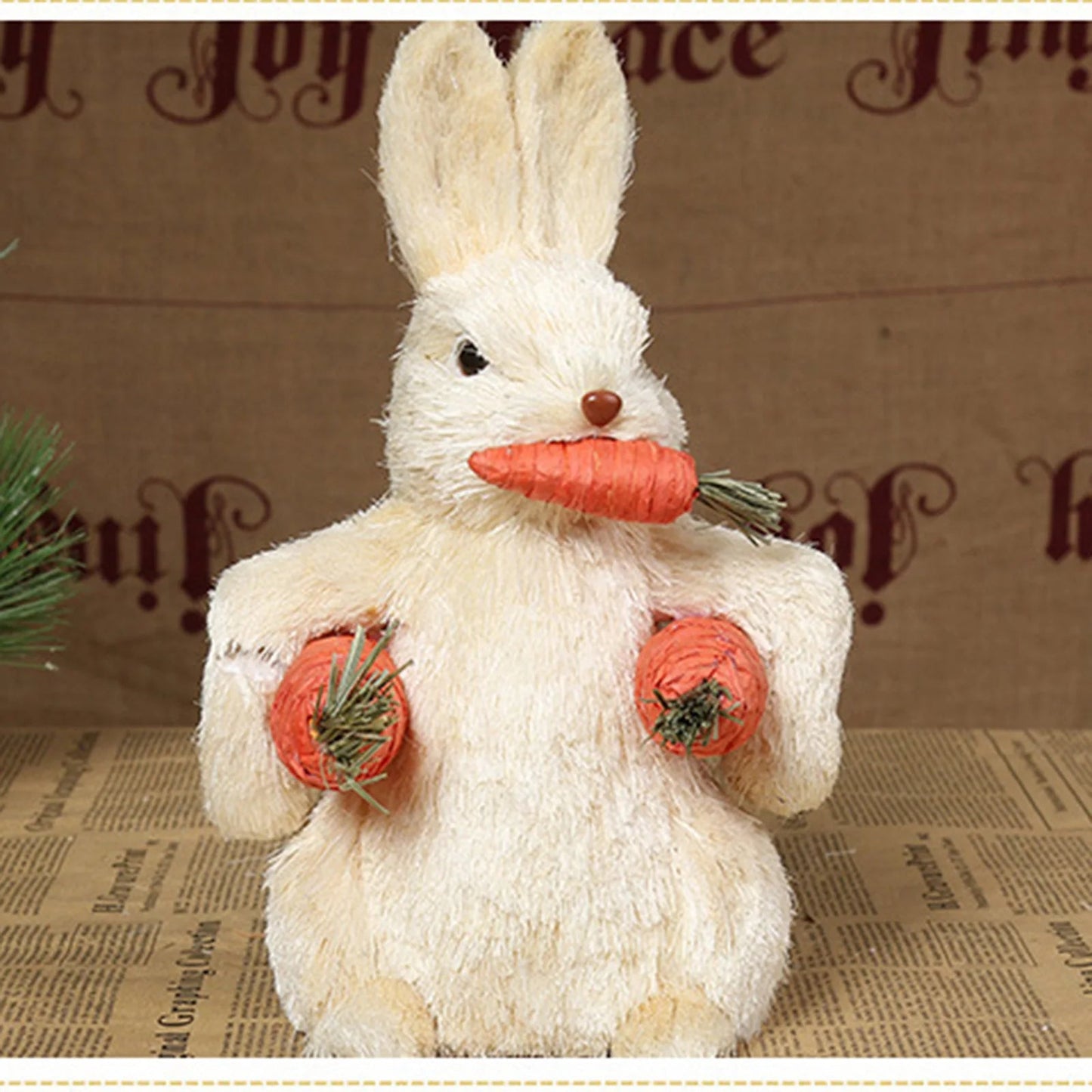 Cute Easter Bunny made from Straws [SELECTION]-ALOE WINGS STORE