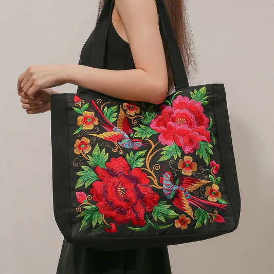 Embroidered Ethnic Floral Embroidered Women's Bag-ALOE WINGS STORE