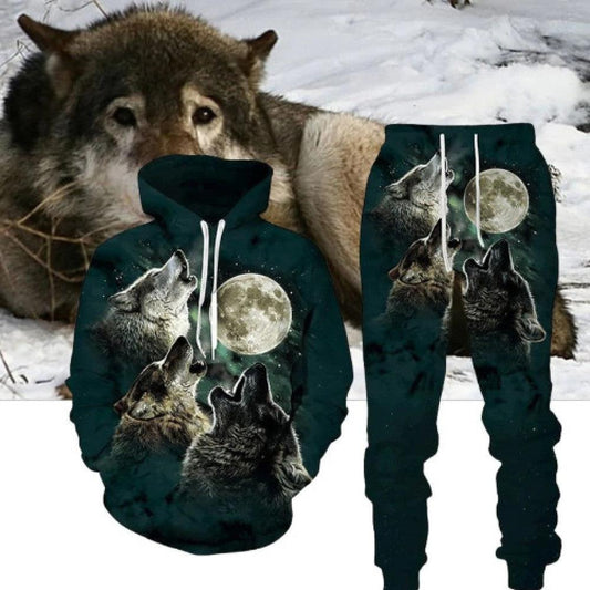 Howling at the Moon: Wolf & Nature Inspired Tracksuits-ALOE WINGS STORE