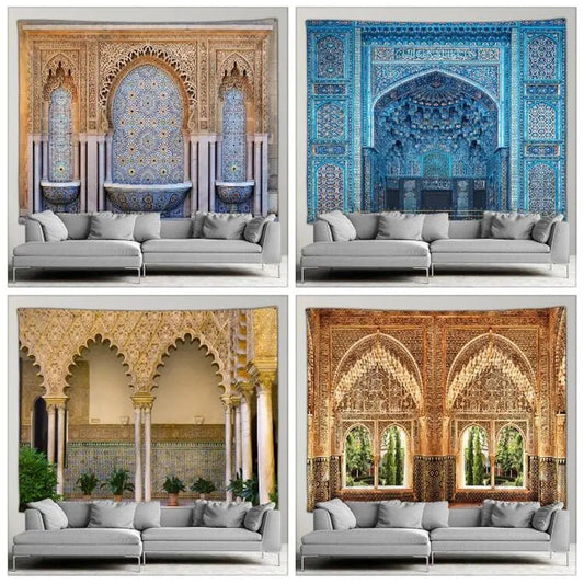 Islamic ARCHITECTURAL Tapestry - SELECTION 1-ALOE WINGS STORE