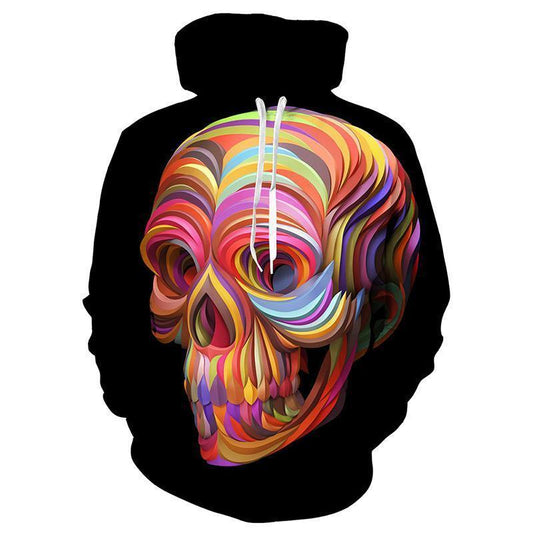 Multi-Coloured Skull Hoodie-ALOE WINGS STORE