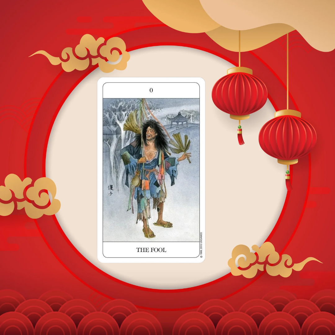 Close-up of The Empress Card – Chinese Tarot Art Style