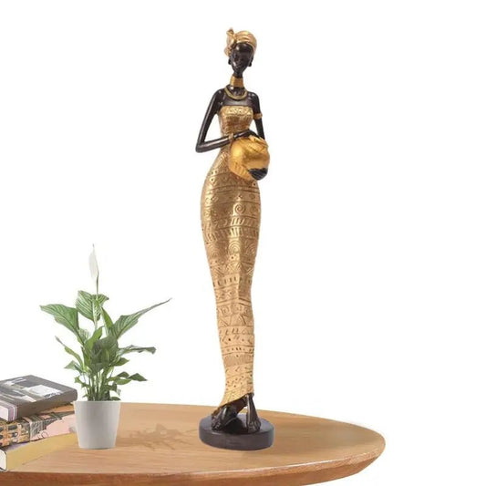 Tribal African Lady Sculpture [SELECTION]-ALOE WINGS STORE