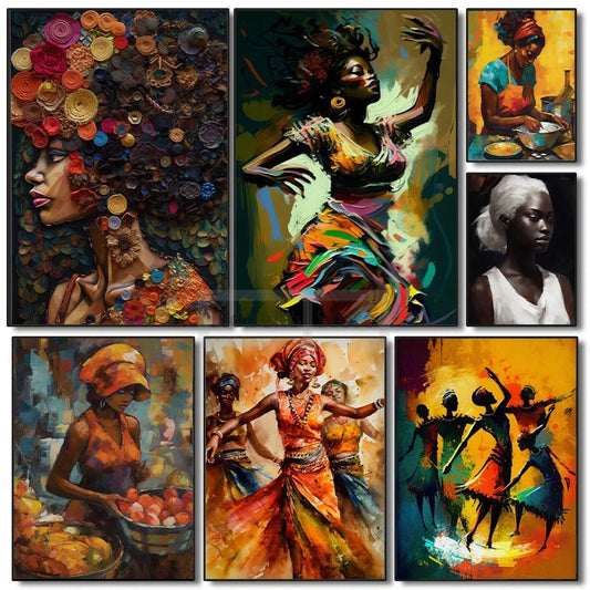 Tribal African Women Portrait Wall Art [SELECTION]-ALOE WINGS STORE