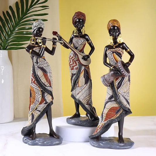 Tribal Female African Musicians and Facial Ornaments [SELECTION]-ALOE WINGS STORE