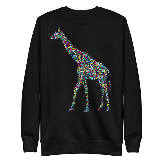 Unisex Mosiac Giraffe Sweatshirt-ALOE WINGS STORE