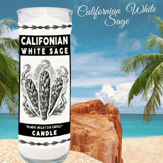 Cleansing Californian White Sage Ritual Candle - ALOE WINGS STORE