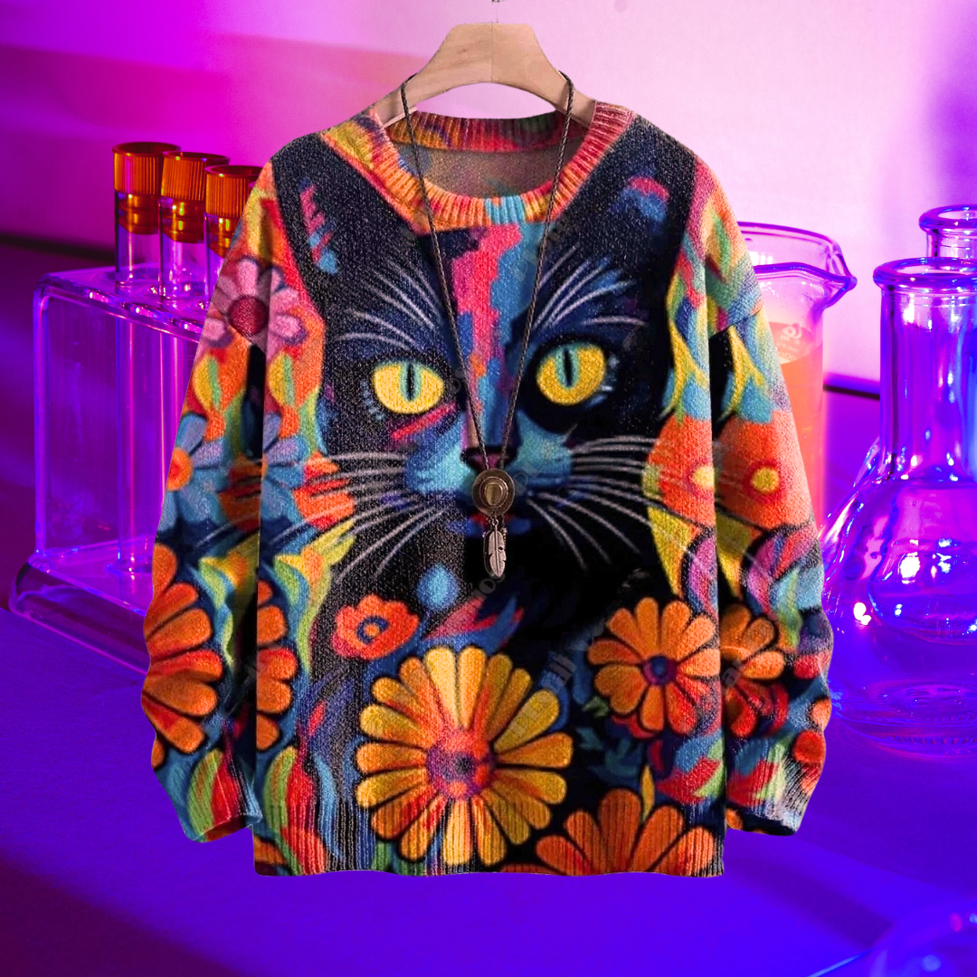 Cat Art Unisex Sweater Collection - ALOE WINGS STORE