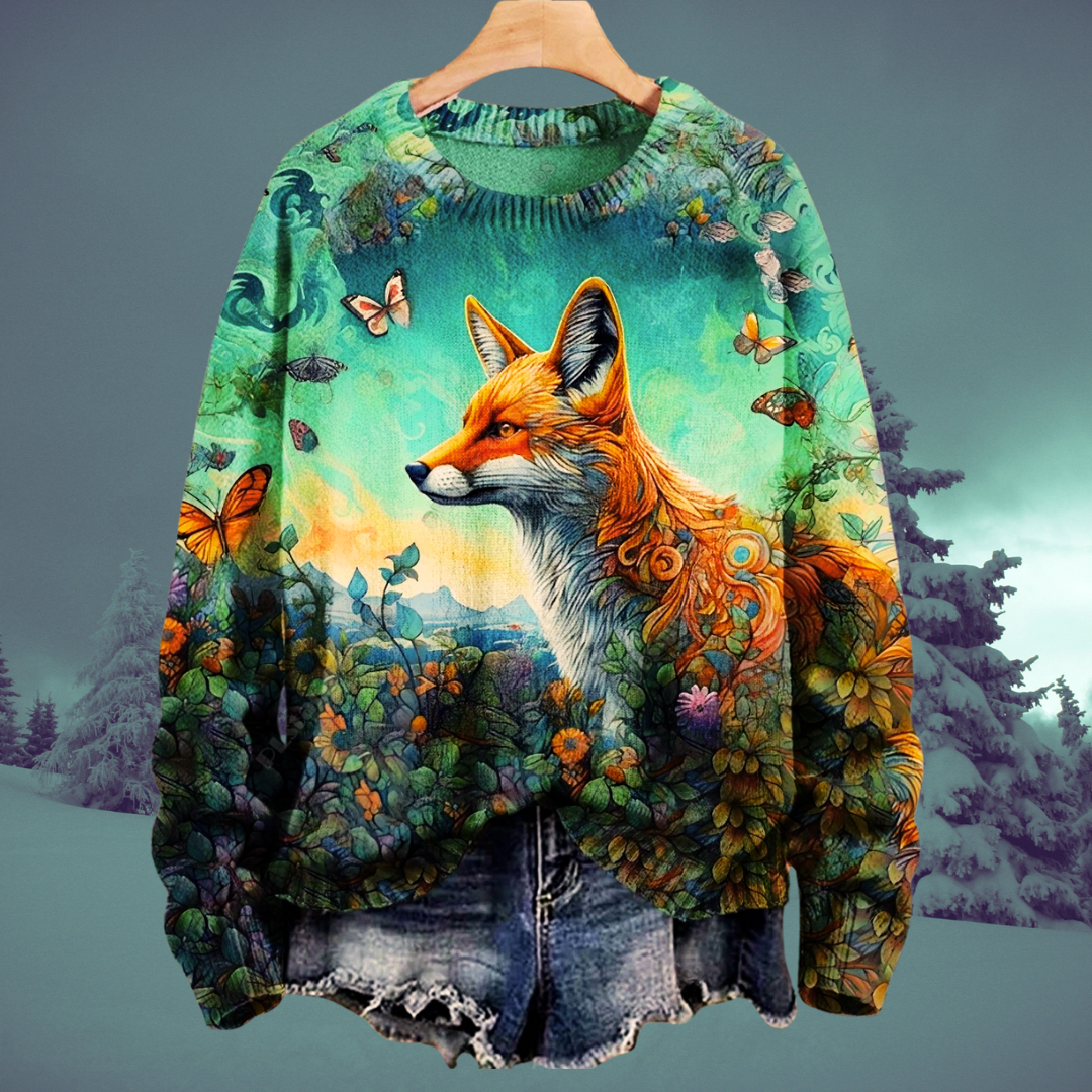 Adorable Unisex Sweater Collection with Fox Patterns - Ltd Time Only!