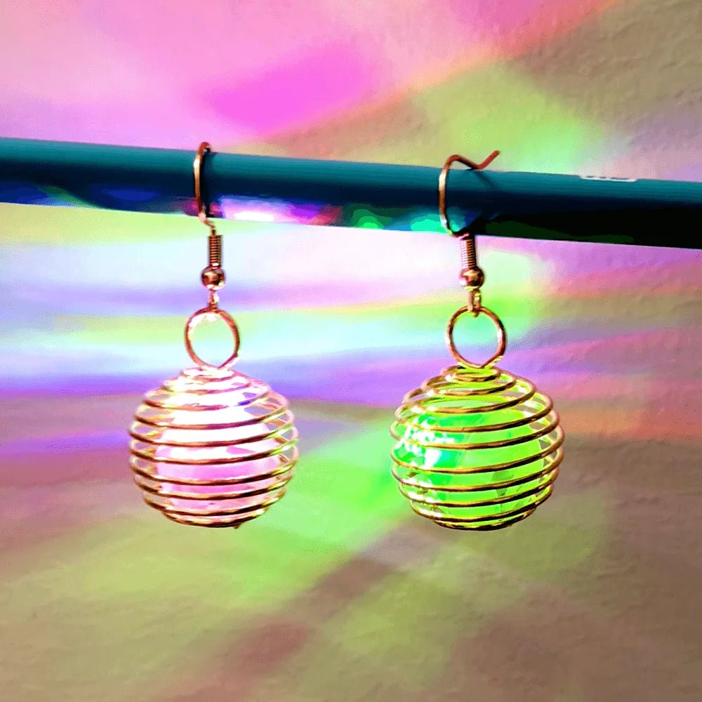 1 Pair Round LED Lumious Drop Earrings SELECTION-ALOE WINGS STORE