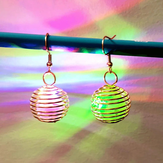 1 Pair Round LED Lumious Drop Earrings SELECTION-ALOE WINGS STORE