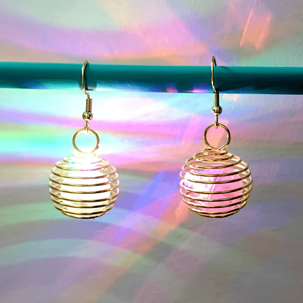 1 Pair Round LED Lumious Drop Earrings SELECTION-ALOE WINGS STORE