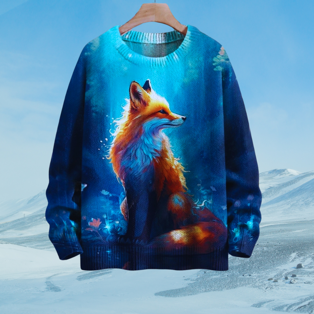 Adorable Unisex Sweater Collection with Fox Patterns - Ltd Time Only!