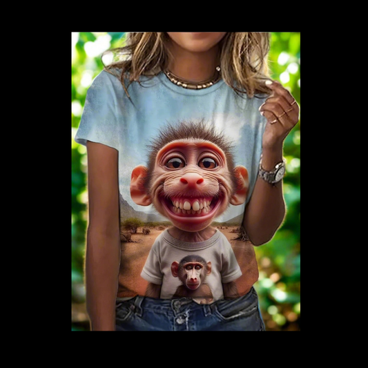 Unisex Casual T-Shirts with Funny 3D Animal Designs Collection
