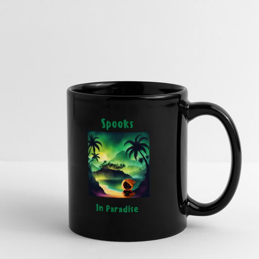 Aloe Wings: Spooks In Paradise Black Mug - ALOE WINGS STORE